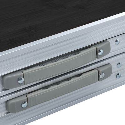 vidaXL Kokoontaitettava retkipöytä harmaa alumiini 240x60 cm