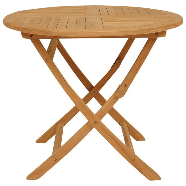 vidaXL 5-osainen puutarhan ruokailuryhmä täysi tiikki