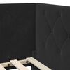 vidaXL Kulmavuoteen runko päätyllä Musta 100 x 200 cm Sametti
