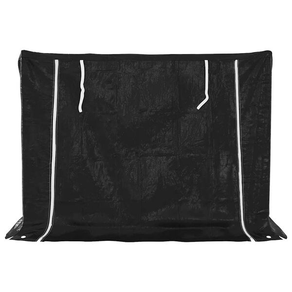 vidaxL Polttopuuteline sadesuojalla 151x80,5x110,5 cm galvanoitu ter&auml;s