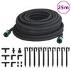 vidaXL Puutarhaletku musta 0,6" 25 m kumi