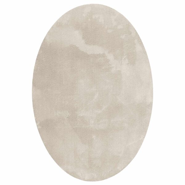 vidaXL Alue matot Ovaali HUARTE Beige 160 x 230 cm 100% polyesteri