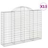 vidaXL Kaarevat kivikorit 13 kpl 200x30x140/160 cm galvanoitu rauta