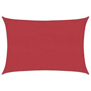 vidaXL Aurinkopurje 160 g/m&sup2; punainen 4x5 m HDPE