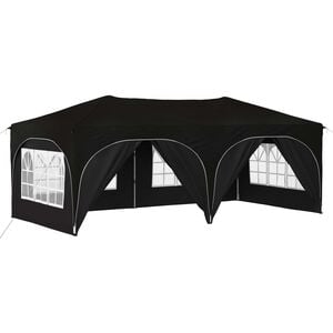 vidaXL Pop-up Juhlateltta 575 x 288 x 245 cm Musta Oxford-kangas