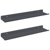 vidaXL Kelluva hylly 2 kpl Antrasiitti 40 x 8,5 x 2,5 cm Ter&auml;s