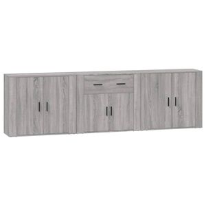 vidaXL Senkit 3 kpl harmaa Sonoma tekninen puu