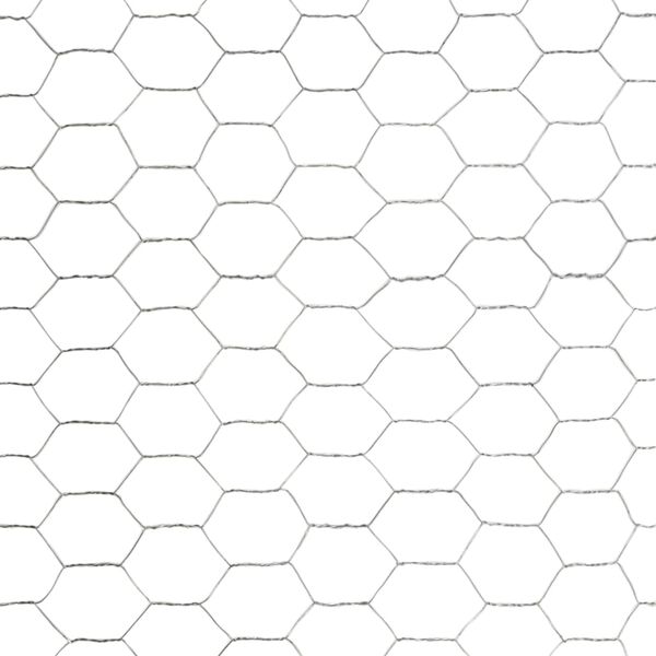 vidaXL Kanaverkko galvanoitu ter&auml;s 25x1,5 m hopea