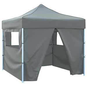 vidaXL Kokoontaittuva pop-up juhlateltta 4 sein&auml;ll&auml; 3x3m antrasiitti