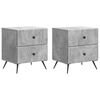 vidaXL Y&ouml;p&ouml;yt&auml;kaappi 2 pcs Betoninharmaa 43 x 34,5 x 47,5 cm