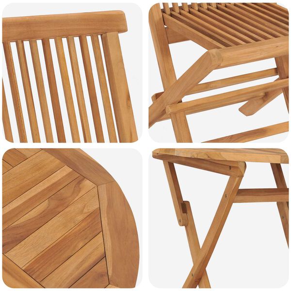 vidaXL Piharuokailu setti 3 pcs Ruskea Tihe&auml; akasiapuu