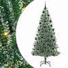 vidaXL Tekoinen joulukuusi lumiflockilla ja LED-valolla 210 cm