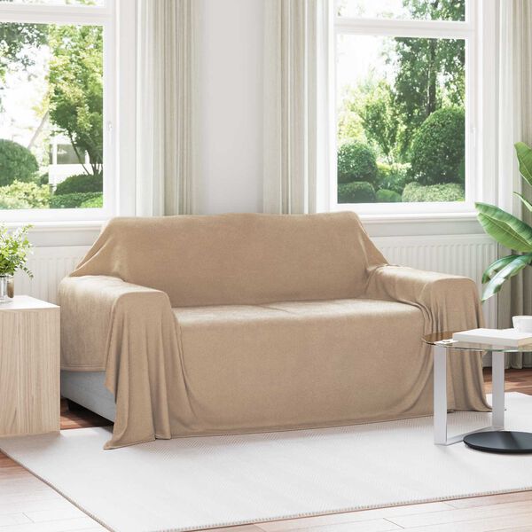 vidaXL Heittop&auml;&auml;llys 6 pcs Camel 280 x 210 cm Fleese