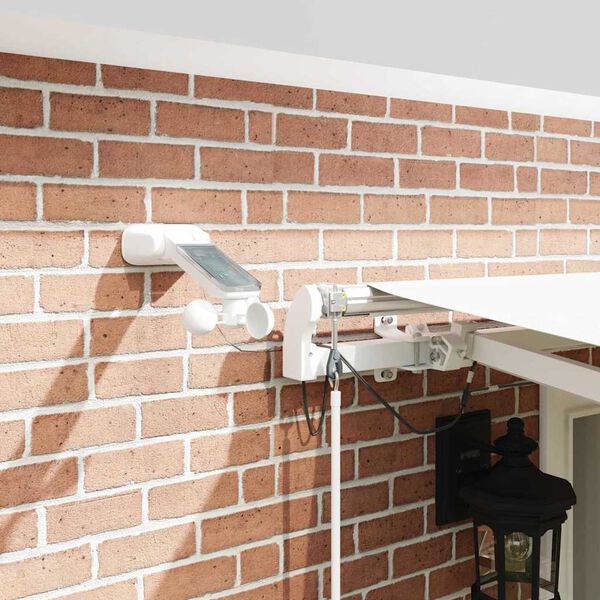 vidaXL Vetoutuva markiisi Valkoinen 500 &times; 350 cm Polyesteri ja metalli