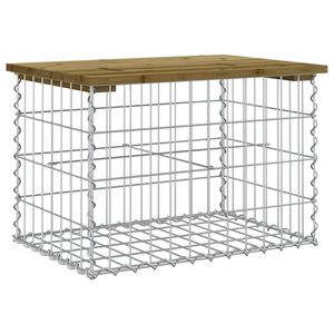 vidaXL Puutarhapenkki kivikori tyyli 63x44x42 cm kyll&auml;stetty m&auml;nty