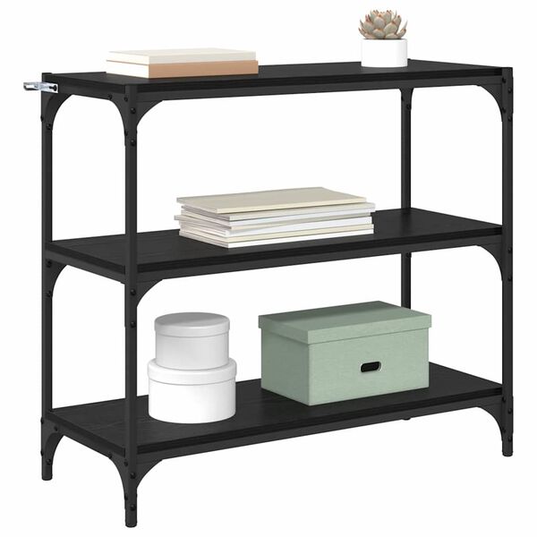 vidaXL Kirjahylly Musta tammi. 80 x 33 x 70,5 cm