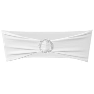 Valkoinen Joustava Tuolinkoriste Timanttisoljella 25 kpl