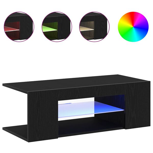 vidaXL TV-kaappi Musta tammi. 90 x 39 x 30 cm Tekninen puu