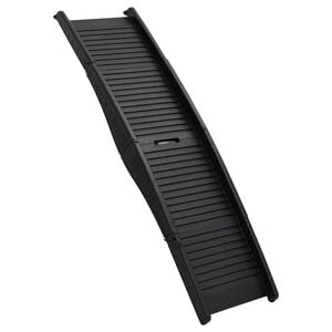 vidaXL Taitettava koiran ramppi musta 153x40x12,5 cm muovi