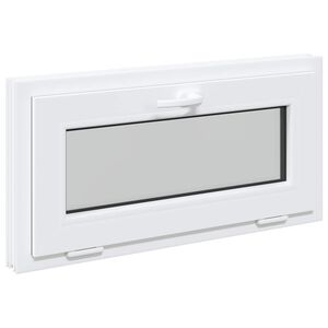 vidaXL Kellari-ikkuna RISOR 80 x 40 cm PVC ja lasi valkoinen