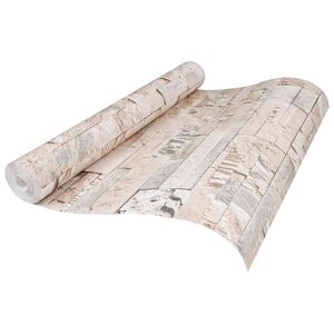 vidaXL 3D kivitapetti Beige 10 x 0,53 m Ei-kudottu kangas