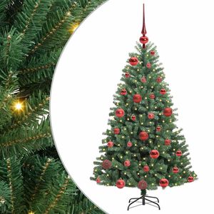 vidaXL Salkomallinen tekoinen joulukuusi Vihre&auml; 120 cm PVC ja metalli