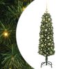 vidaXL Tekojoulukuusi jalustalla Vihre&auml; 120 cm PVC, ter&auml;s ja muovi