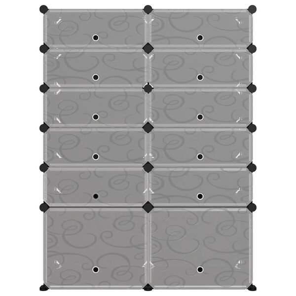 vidaXL Kenkäteline musta 94x37x125 cm PP