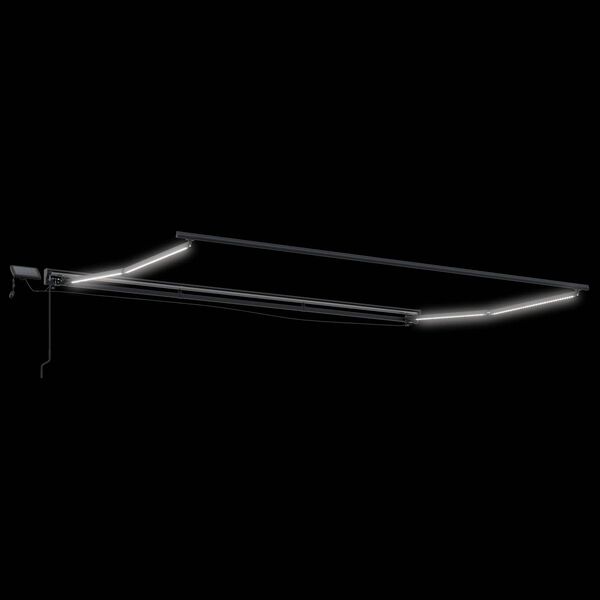 vidaXL Manuaalinen markiisin runko LED-valoilla Antrasiitti 5 x 3 m