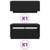 vidaXL TV-tasosetti 2 pcs Musta 180 x 35 x 40 cm Tekninen puu