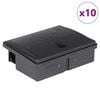vidaXL Hiiriloukut 10 kpl musta 13x10x4 cm