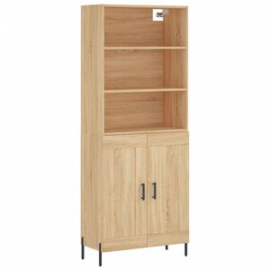 vidaXL Kaappi Sonoma tammi 69,5x34x180 cm tekninen puu