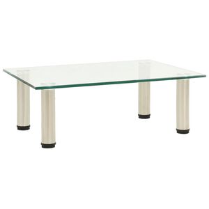 vidaXL TV-taso läpinäkyvä 40x35x17 cm karkaistu lasi