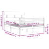 vidaXL Sängynrunko päädyllä 140x190 cm täysi puu