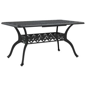 vidaXL Puutarhap&ouml;yt&auml; musta 150x90x72 cm valualumiini