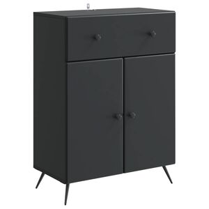 vidaXL Sivup&ouml;yt&auml; laatikon kanssa Musta 66 x 34,5 x 90 cm Tekninen puu