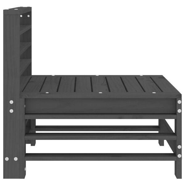 vidaXL Puutarhan keskisohva harmaa täysi mänty