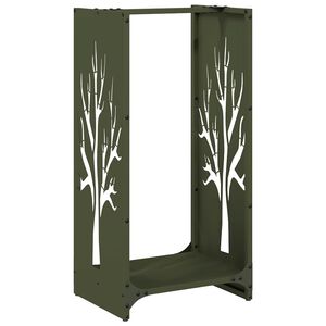 vidaXL Polttopuuteline 40x30x80 cm kylm&auml;valssattu ter&auml;s