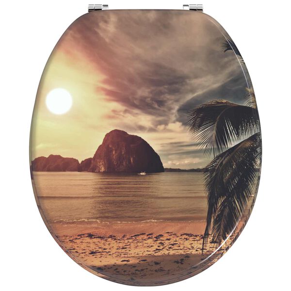 vidaXL WC-istuin Oranssi 44 x 38 cm MDF-levy