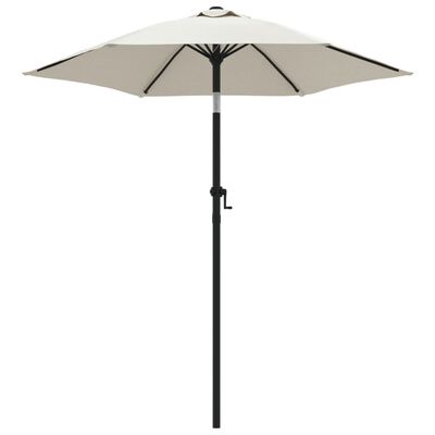 vidaXL Aurinkovarjo hiekanvalkoinen 200x224 cm alumiini