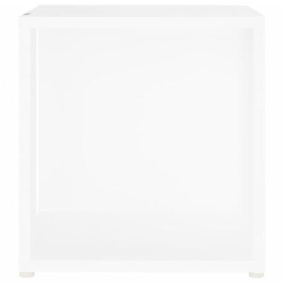vidaXL Sivupöytä valkoinen 33x33x34,5 cm lastulevy