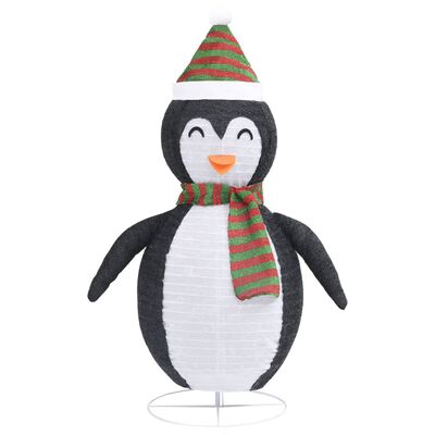 vidaXL Pingviini joulukoriste LED-valoilla ylellinen kangas 60 cm