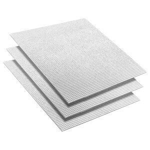 vidaXL Peilimosaikkilaatta Geometrinen 3 kpl Hopea 30 x 30 cm Lasi