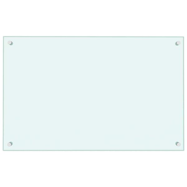 vidaXL Keitti&ouml;n roiskesuojat 2 kpl valkoinen 80x50 cm karkaistu lasi