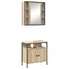 vidaXL Kylpyhuonekalustesetti 2 kpl Ruskea 60 x 30 x 60 cm