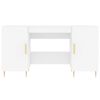 vidaXL Työpöytä valkoinen 140x50x75 cm tekninen puu