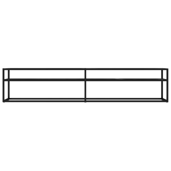 vidaXL TV-taso musta marmori 200x40x40,5 cm karkaistu lasi