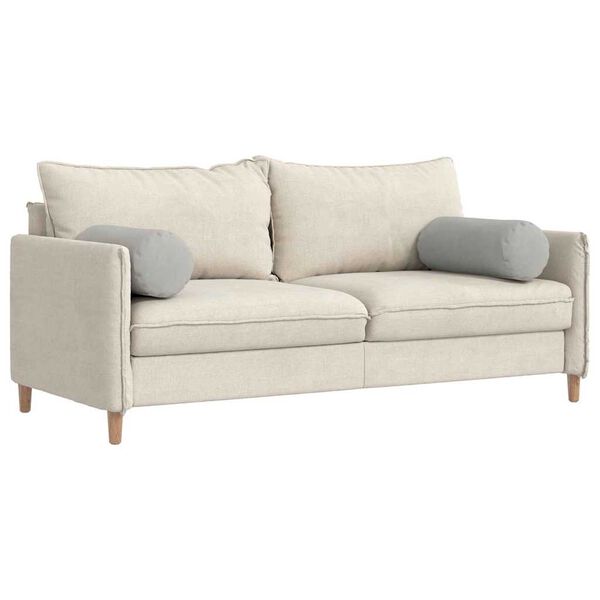 vidaXL Pystytyynyt 2 pcs Vaaleanharmaa Ø 25 x 70 cm Mikrokuitukangas