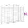 vidaXL Kaarevat kivikorit 30 kpl 200x50x140/160 cm galvanoitu rauta