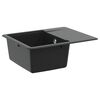 vidaXL Allas 80% kvartsia ja 20% hartsia 560 x 460 mm Musta
